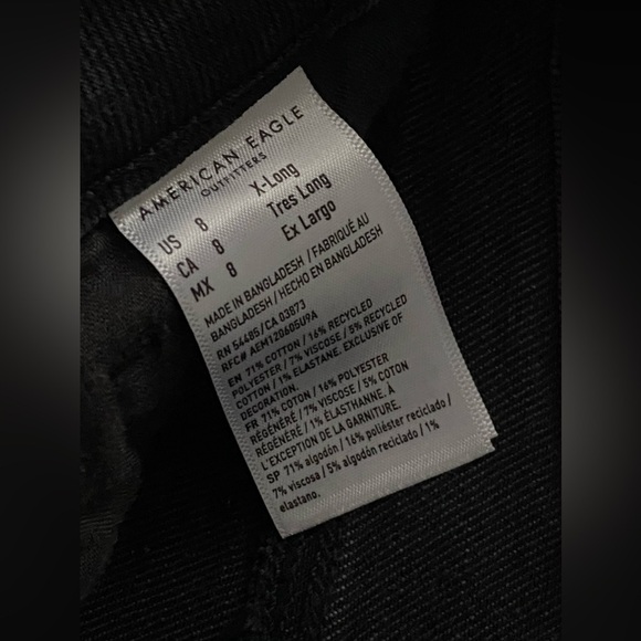 Women’s AMERICAN EAGLE Stretch curvy mom Jeans size 8 X-Long NWT - Picture 8 of 15